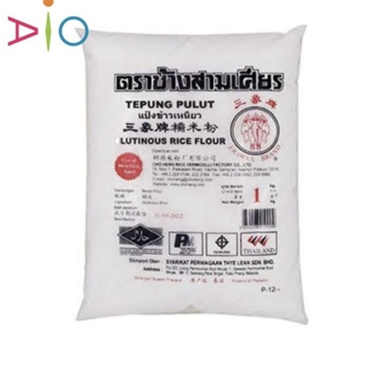 

FLASH SALE Tepung Pulut Cap Gajah Tepung Beras Ketan Erawan Glutinous Rice Flour Thailand