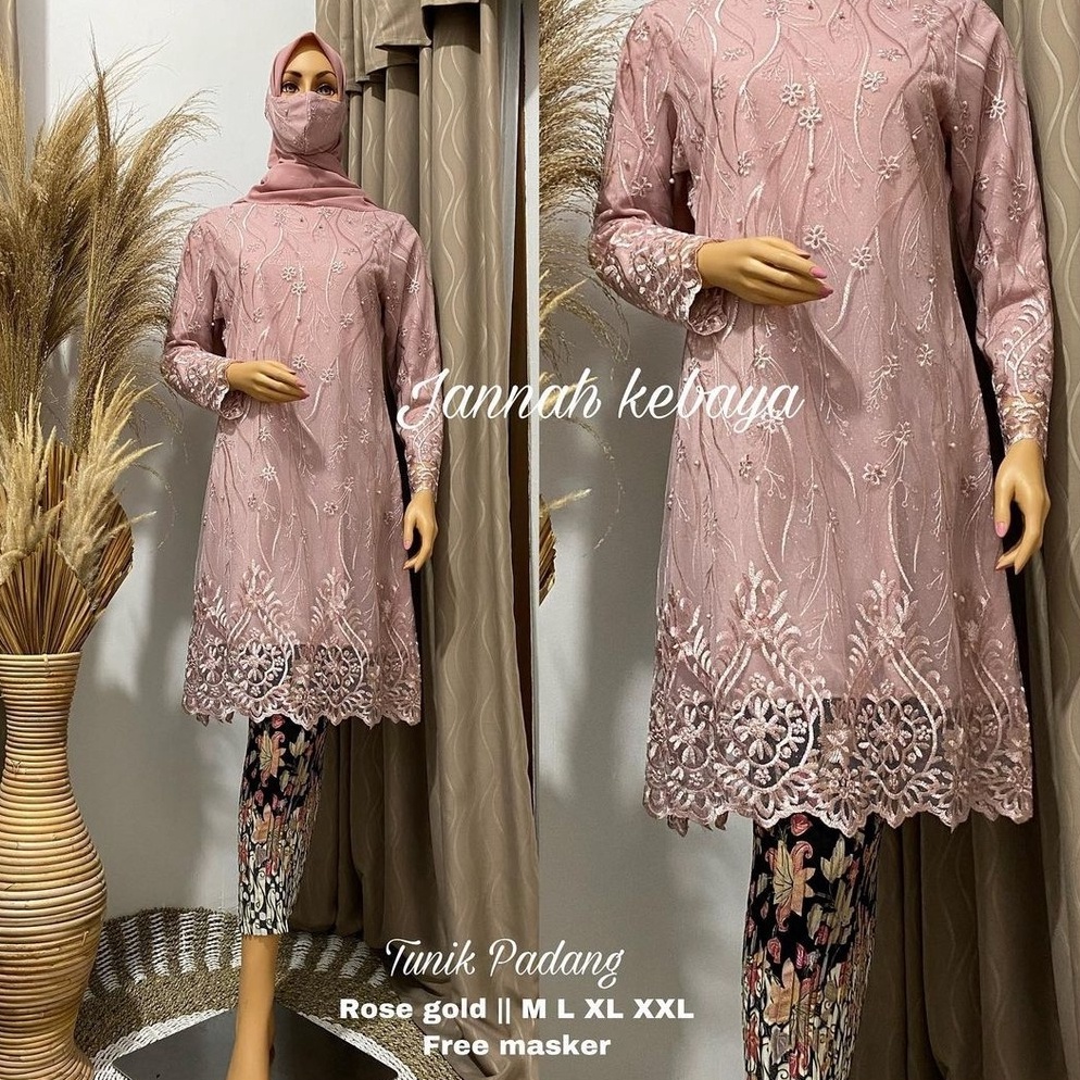 MURAH LEBAY ACSET TUNIK PADANG  SETELAN KEBAYA MODERN  FREE MASKER