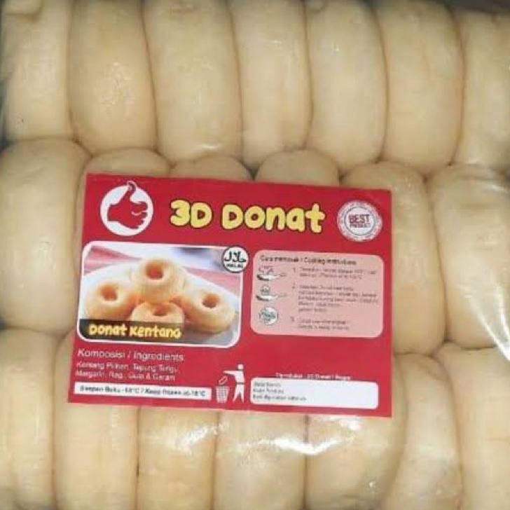 

PROMO SALE donat donut doughnut edo 3d kentang frozen beku cemilan enak