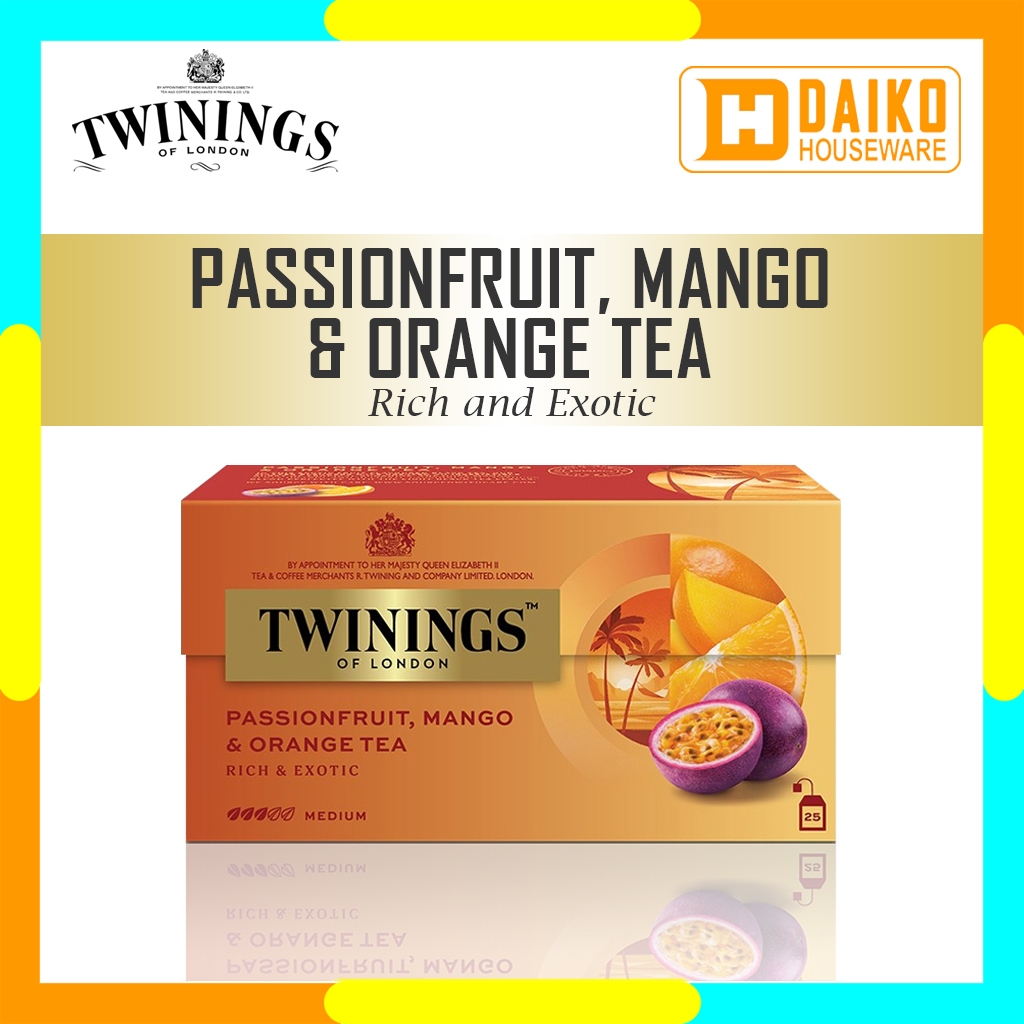 

Teh Hitam Celup Twinings Passionfruit Mango & Orange 25 x 2gr Tea Bags Teh Hitam Kantong Rasa Buah Markisa & Jeruk