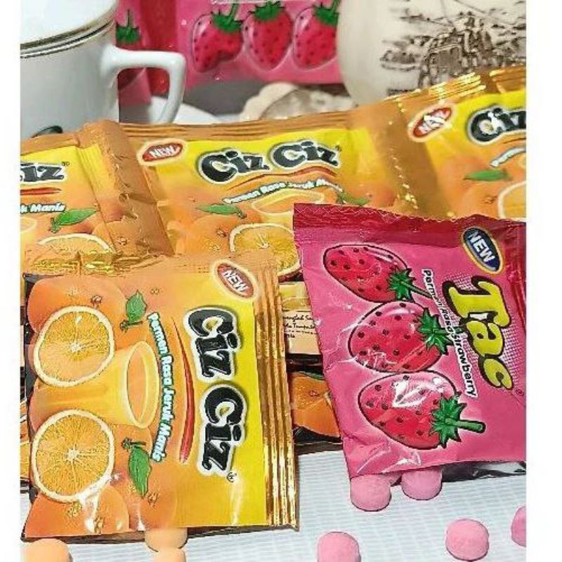 

permen cizciz jeruk 1 renceng tack strawberry ciz ciz ciscis tak stroberi cis cis jajan jadul