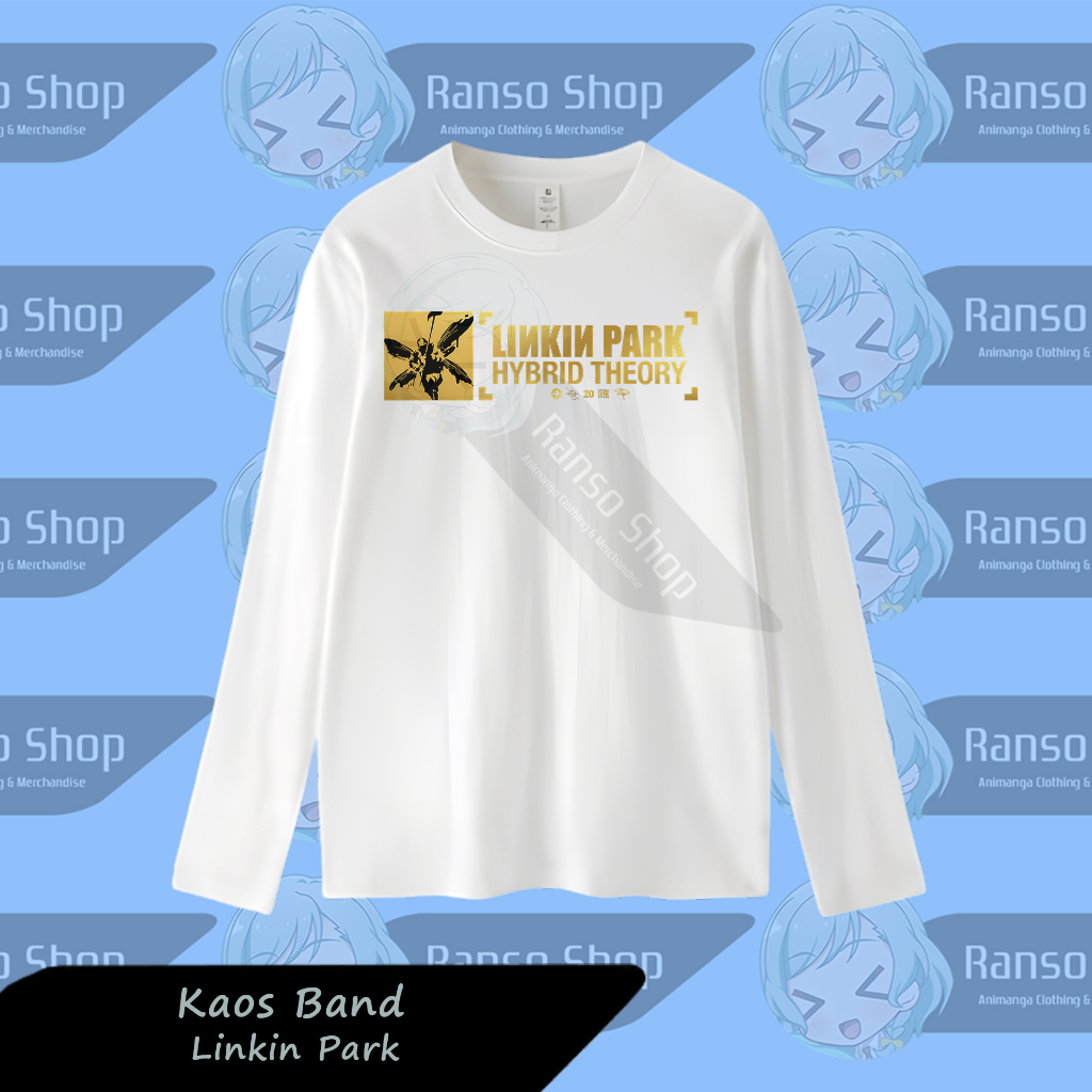 T-shirt Longsleeve Linkin Park Hybrid Theory / Kaos Lengan Panjang Linkin Park Album / Baju Linkin P