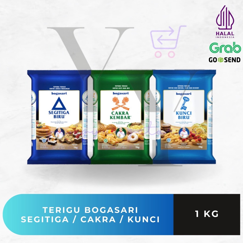

TERBARU Terigu Segitiga Biru Cakra Kembar Kunci Biru Bogasari 1 Kg