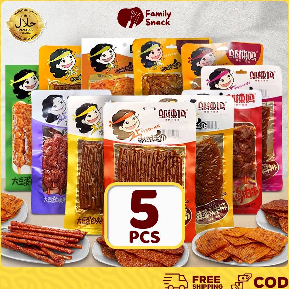 

New event Latiao Family Snack 5 pcs HALAL Wulama Gluten Latiao Snack a Vegetarian Food Wulama Gluten Chinese Snack Kembang Tahu