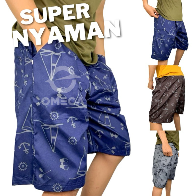 Celana Pendek Kolor Pria Dewasa Santai Katun Rib