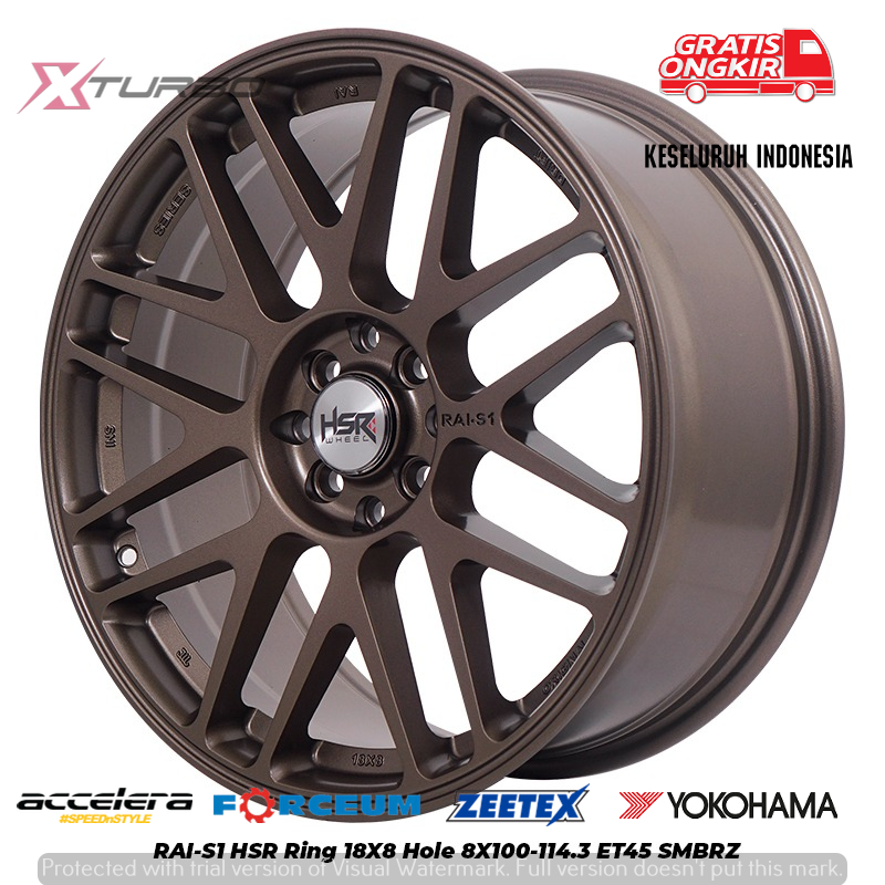 VELG MOBIL TOYOTA RAIZE DAIHATSU ROCKY - HSR RAI-S1 RING 18 WARNA BRONZE