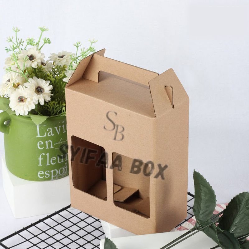 

( 10 pcs ) Box Jinjing 2 Botol 350ml Kardus Tenteng Kemasan Minuman Packaging Hampers Coklat Ukuran 13 x 6,5 x 16cm