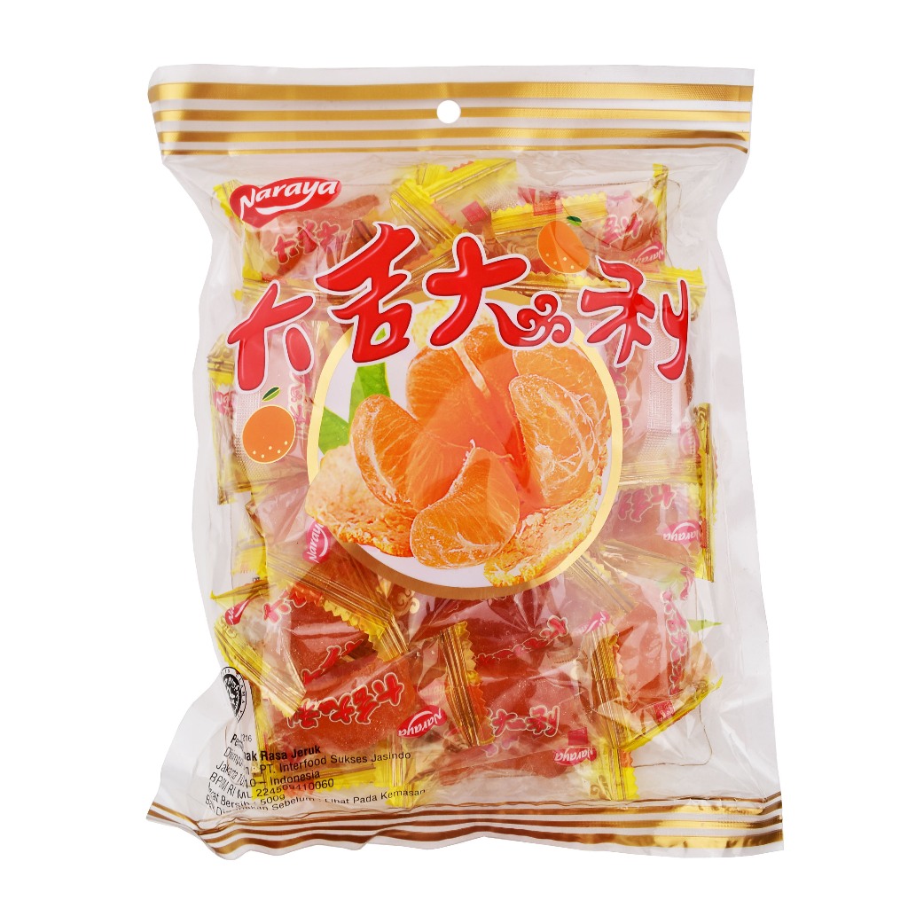

Naraya Permen Jelly Jeruk Mandarin Orange 500gr