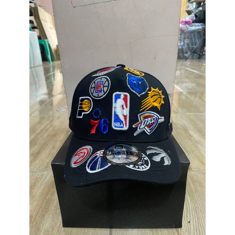 New Arrival Topi Premium Pria Wanita NBA Bordiran Full Bordir Full Tag Bahan Kain Hitam Pria Wanita