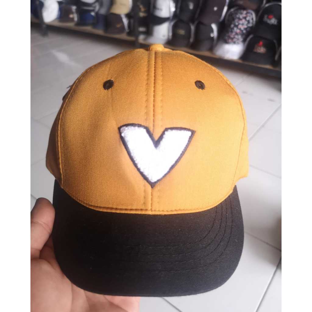 Topi Baseball Abjad Huruf Teks Alphabet Topi Alfabet Black Edition Topi Lidah Pendek Bordir Towel  A