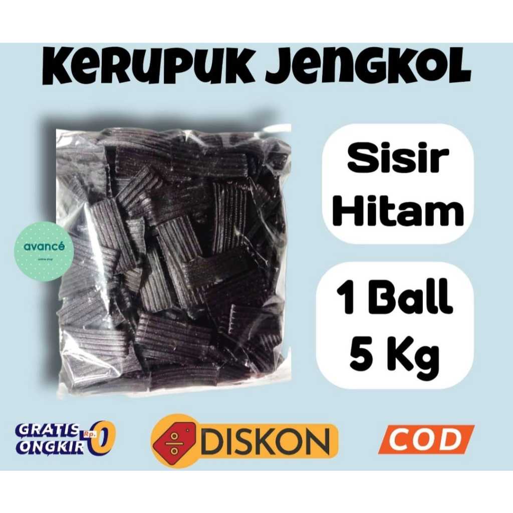 

1 Ball Kerupuk Jengkol Sisir Hitam Mentah Berat Bersih 5 Kg