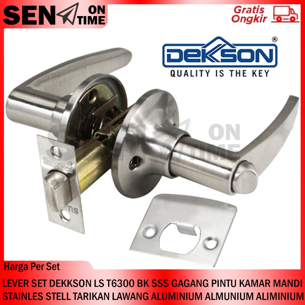 LEVER SET DEKSON LS T6300 BK SSS TARIKAN PINTU KAMAR MANDI ALUMINIUM KAYU GAGANG LAWANG STAINLESS STELL ALMINIUM TARIK TOILET PEGANGAN TUBULAR PINTU KAMAR MANDI KUNCI KONCI KNOP KNOB KENOP KENOB PINTUU HANDEL LAWANG ALUMUNIUM ALUMINIUM KAYU STAINLES