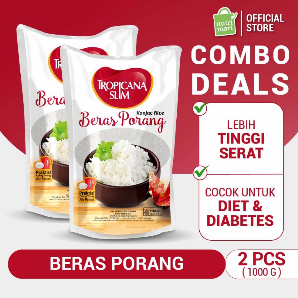 Twin Pack - Tropicana Slim Beras Porang Instan 1000 gram