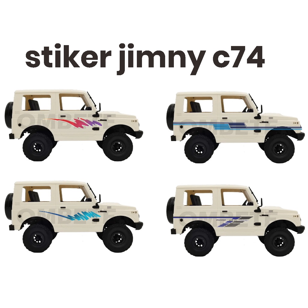 Stiker Jimny WPL C74 skala 1:10 + PLAT NOMOR RC