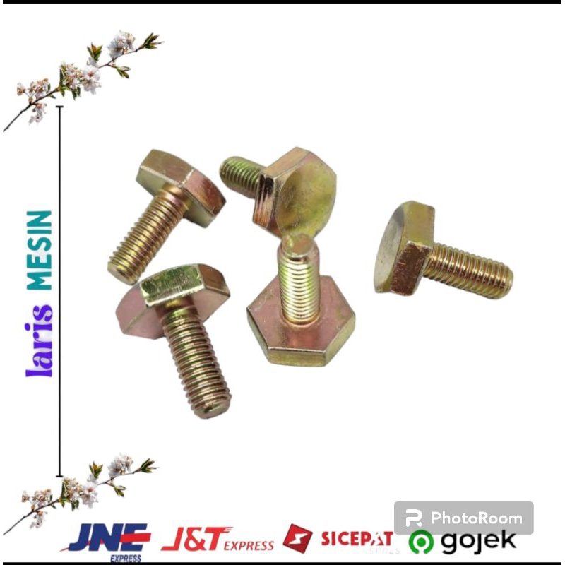 Baut Kepala Pisau Baut Bolt Pisau Mesin Potong Rumput Drat Kiri