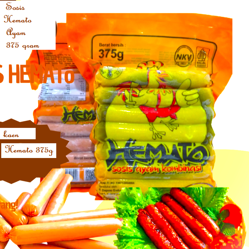 

Sosis Ayam Hemato (375 gr) Isi 15 pcs