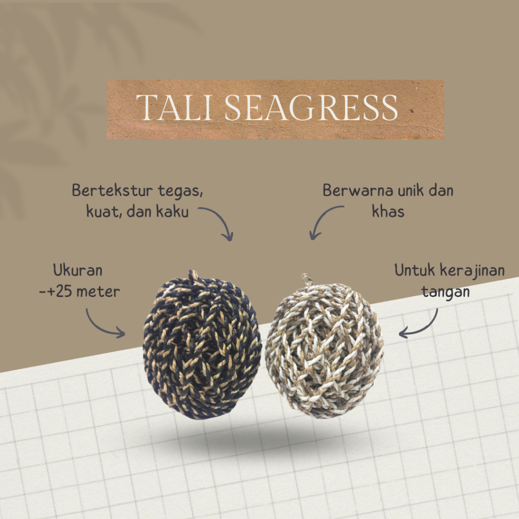 

Tali seagrass mix rafia panjang 25 meter- tali kerajinan