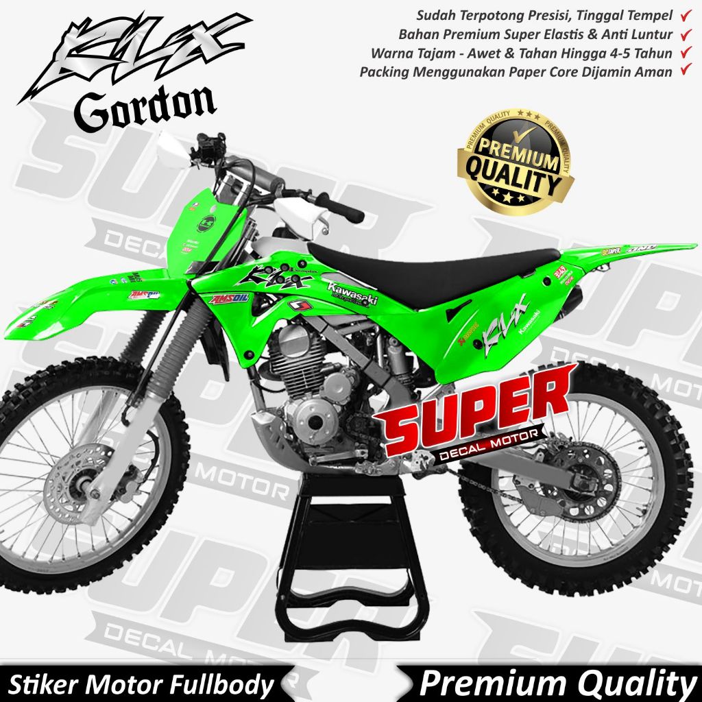 (COD) Stiker Decal KLX GORDON Full Body Variasi Warna Polos Keren