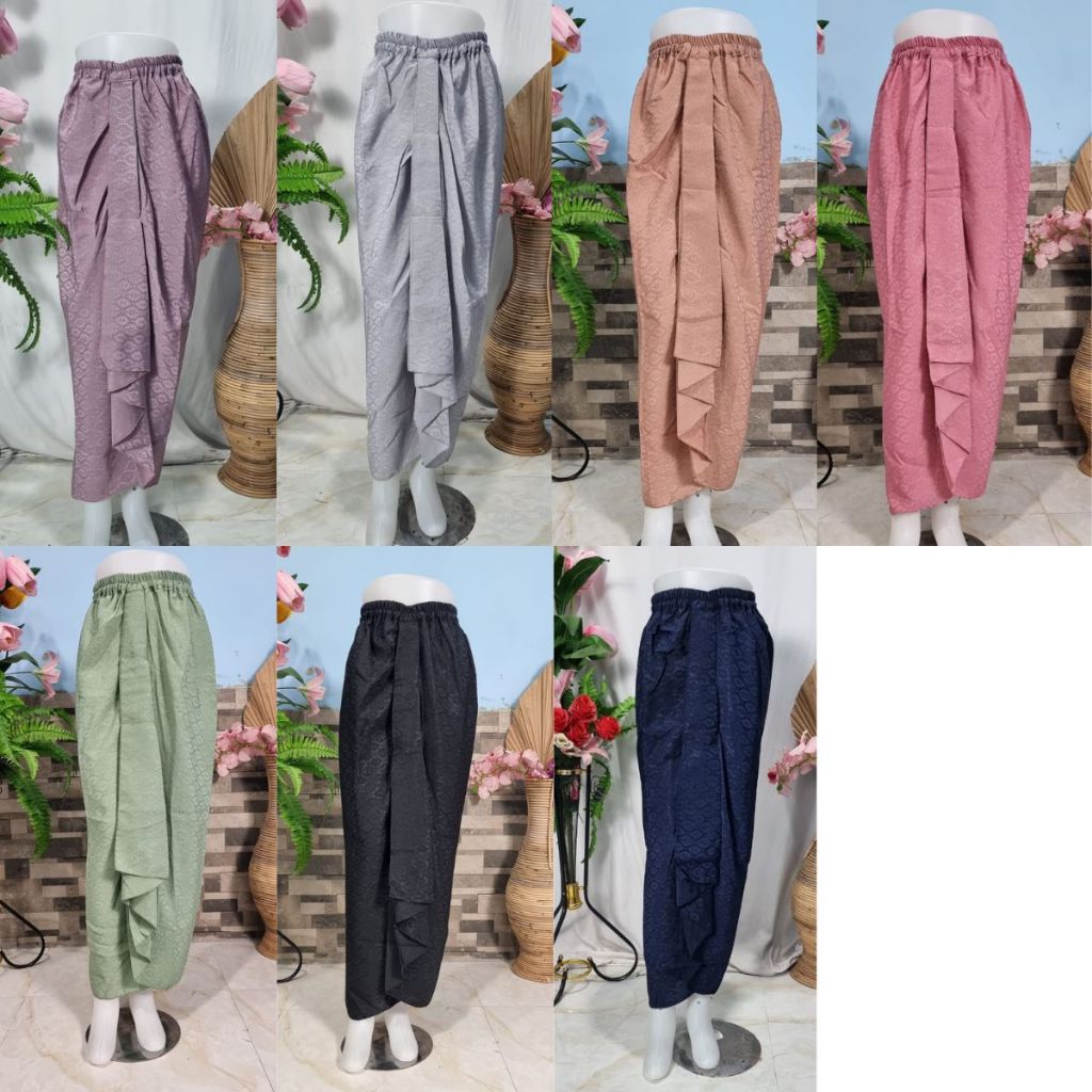 Rok Polos Instan Wiron / Rok Instan Bahan Dobby / Rok Wiron