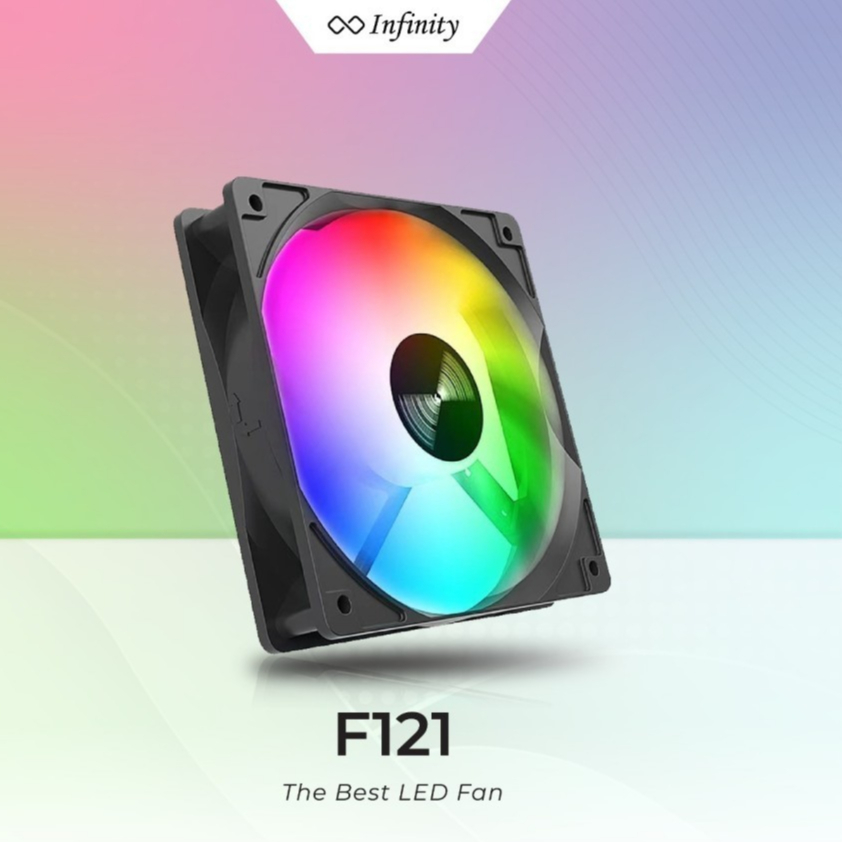 Fan PC Casing 12cmx12cm 12V Infinity F121 Rainbow RGB