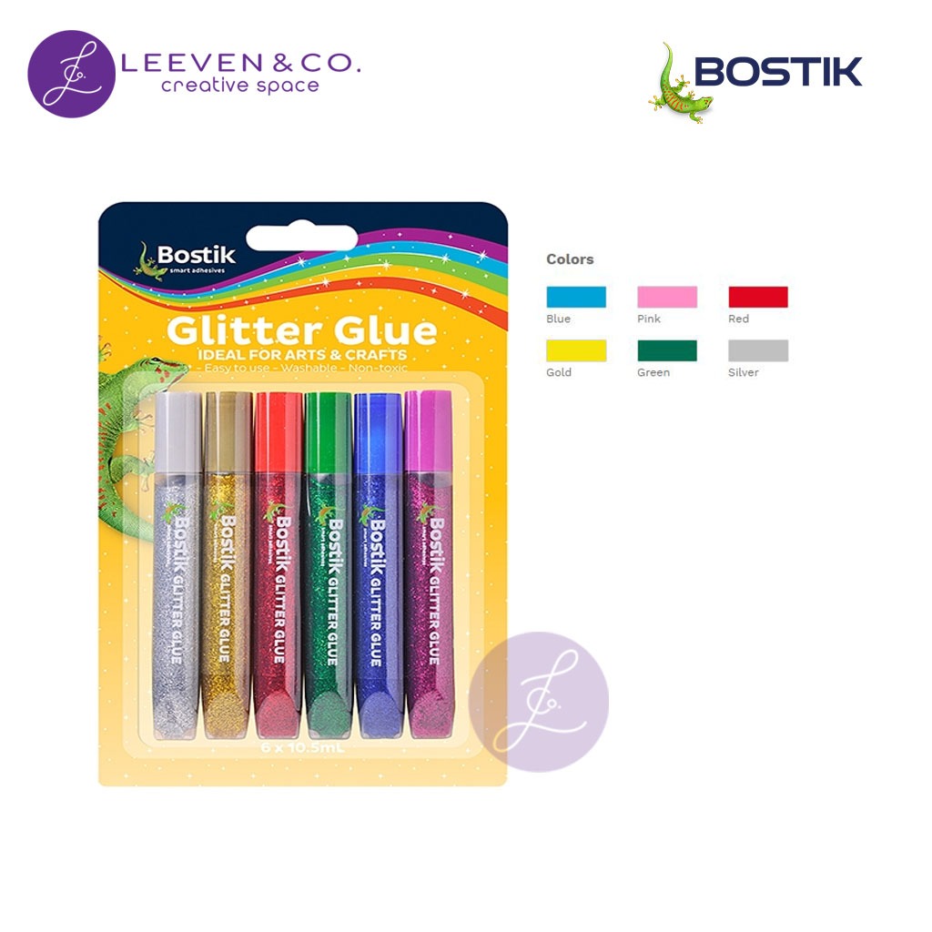 

BOSTIK GLITTER GLUE SET 63ML 6 COLOURS