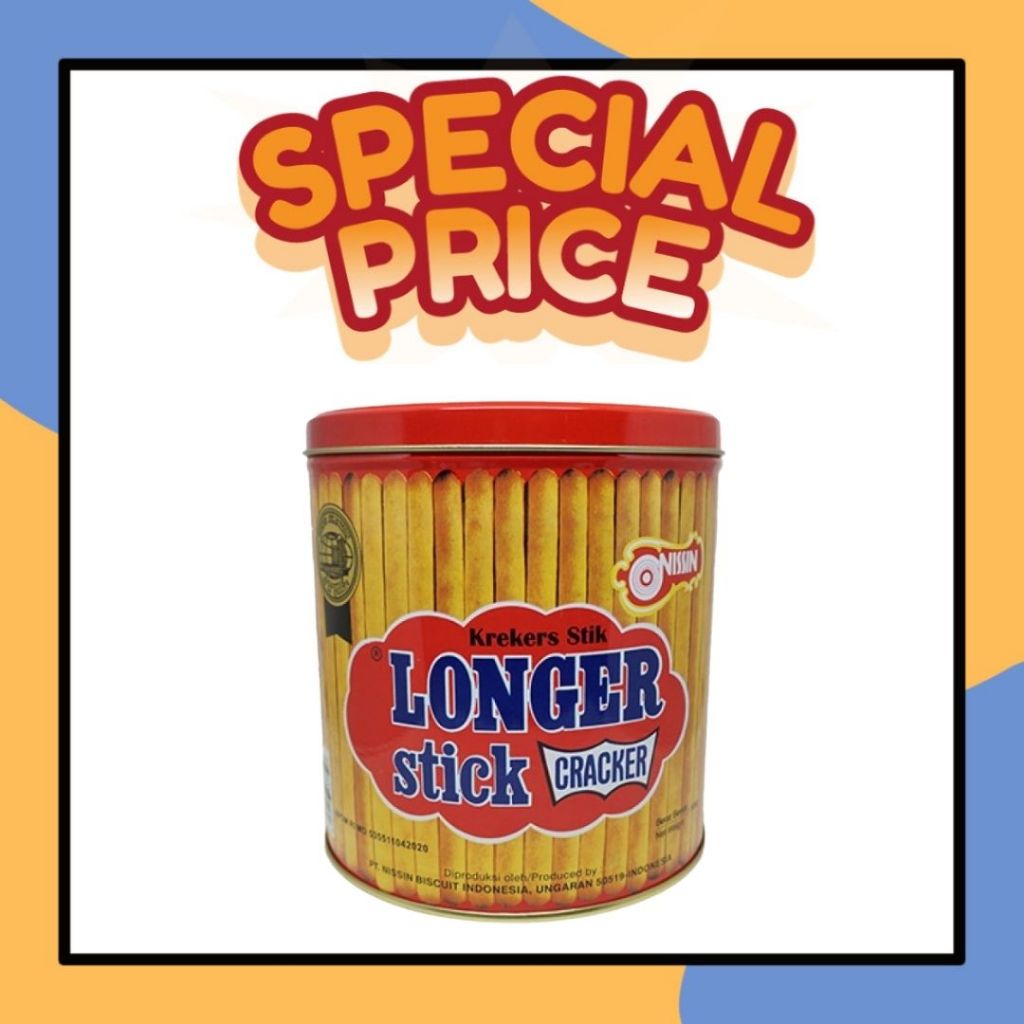 

Nissin LONGER Stick Cracker Kemasan Kaleng 500g Krekers Stik