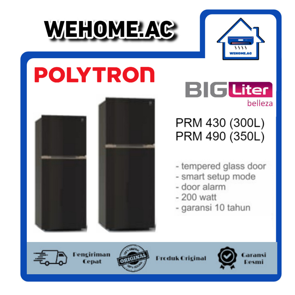 Kulkas Polytron 2 Pintu PRM430 / PRM490 Big Liter Kulkas 2 Pintu Polytron Kulkas Dua Pintu