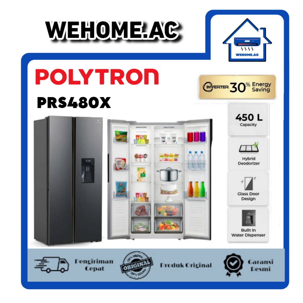 Kulkas Polytron Set By Side 2 Pintu PRS480X Kulkas 2 Pintu Polytron Kulkas Side By Side