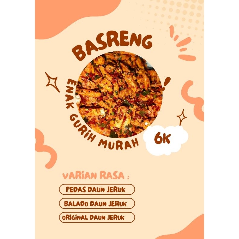 

Basreng Original/Balado/Pedas Daun Jeruk