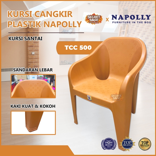 NAPOLLY KURSI TCC 500C - Bangku Plastik / Kursi Kamar / Kursi Plastik