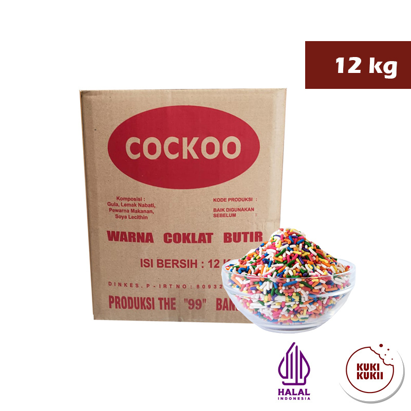 

Cockoo Meses WARNA 12kg | Cockoo Coklat Butir Warna Tanpa Coklat 12 kg