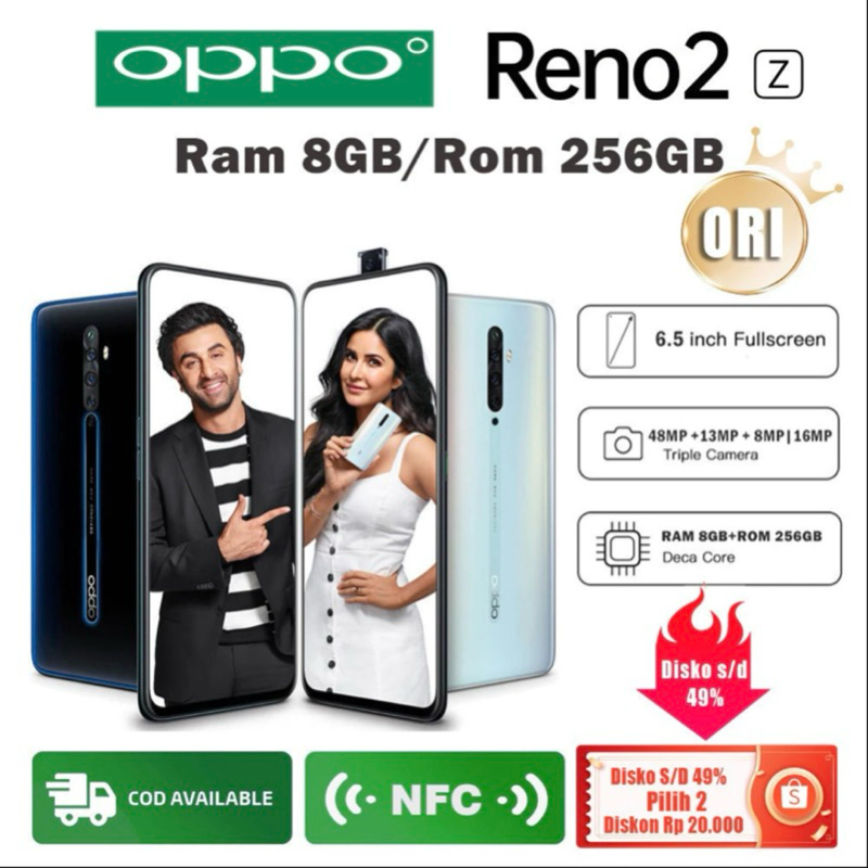 HP Reno2 Z Ram 8/256 GB