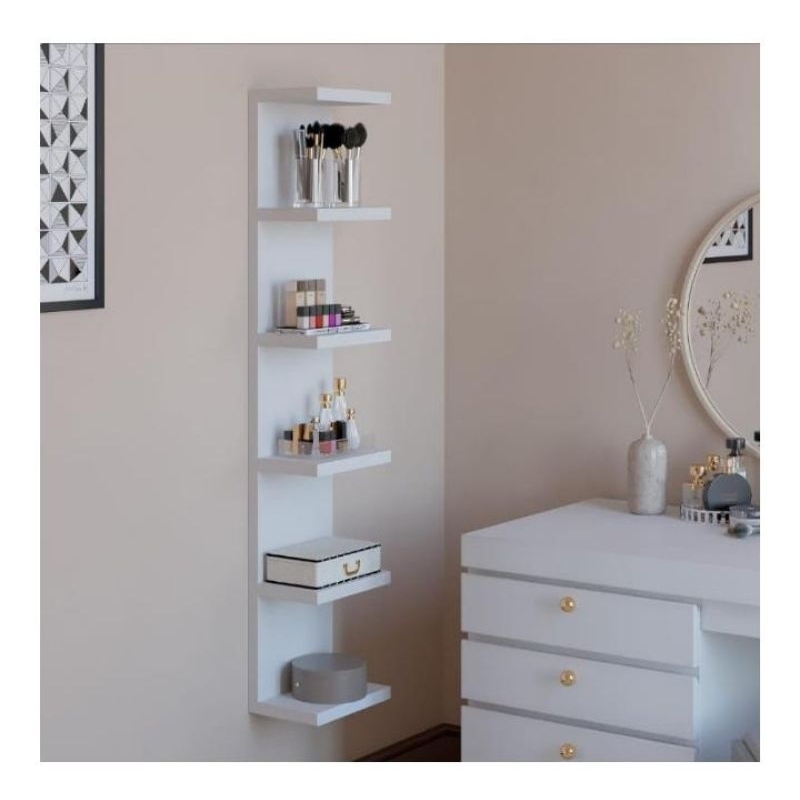 Rak Make up 6 Susun Tempel Dinding/ Rak Serbaguna/ Rak Minimalis