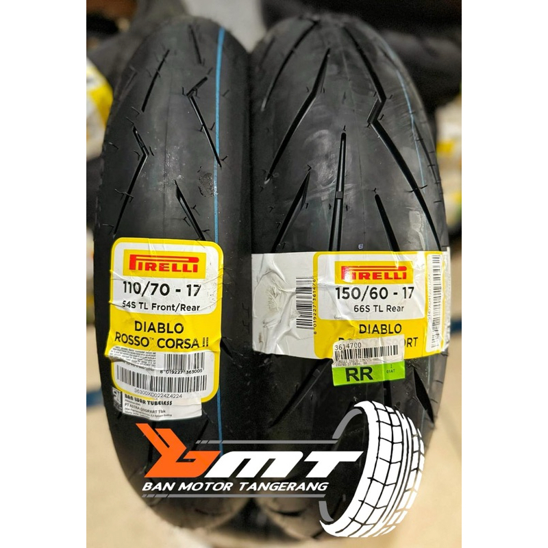 Paket Pirelli Diablo Rosso Corsa 2 II uk 110/70-17 & 150/60-17 Diablo Rosso Sport