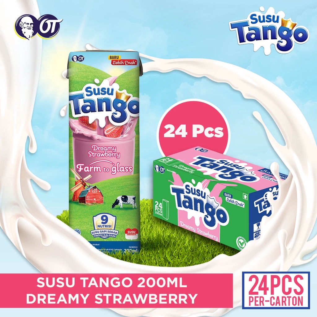 

Susu Tango Dreamy Strawberry 200ML - Bundle 24 Pcs