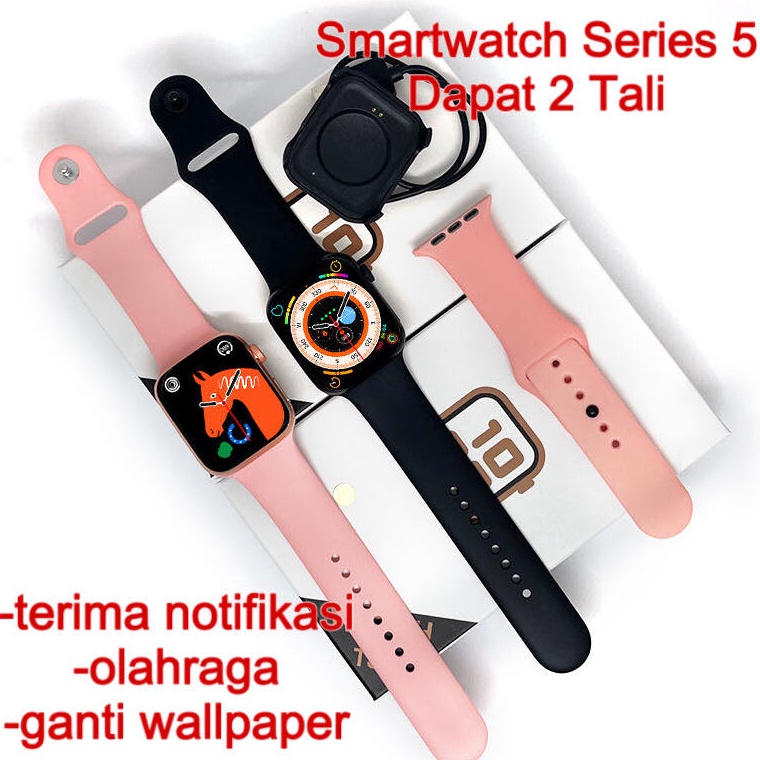 Jovitech T5T55 Smartwatch Water Resistance Full Square Screen Mendukung Bluetooth Panggilan Jam Tang