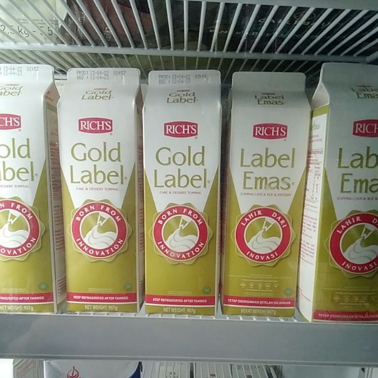 

Splash richs gold label 97gr whipping cream rich richs