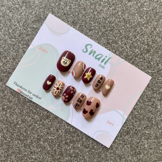 NCT Mark & Haechan Themed Press On Nails | Kuku palsu tema NCT kustom