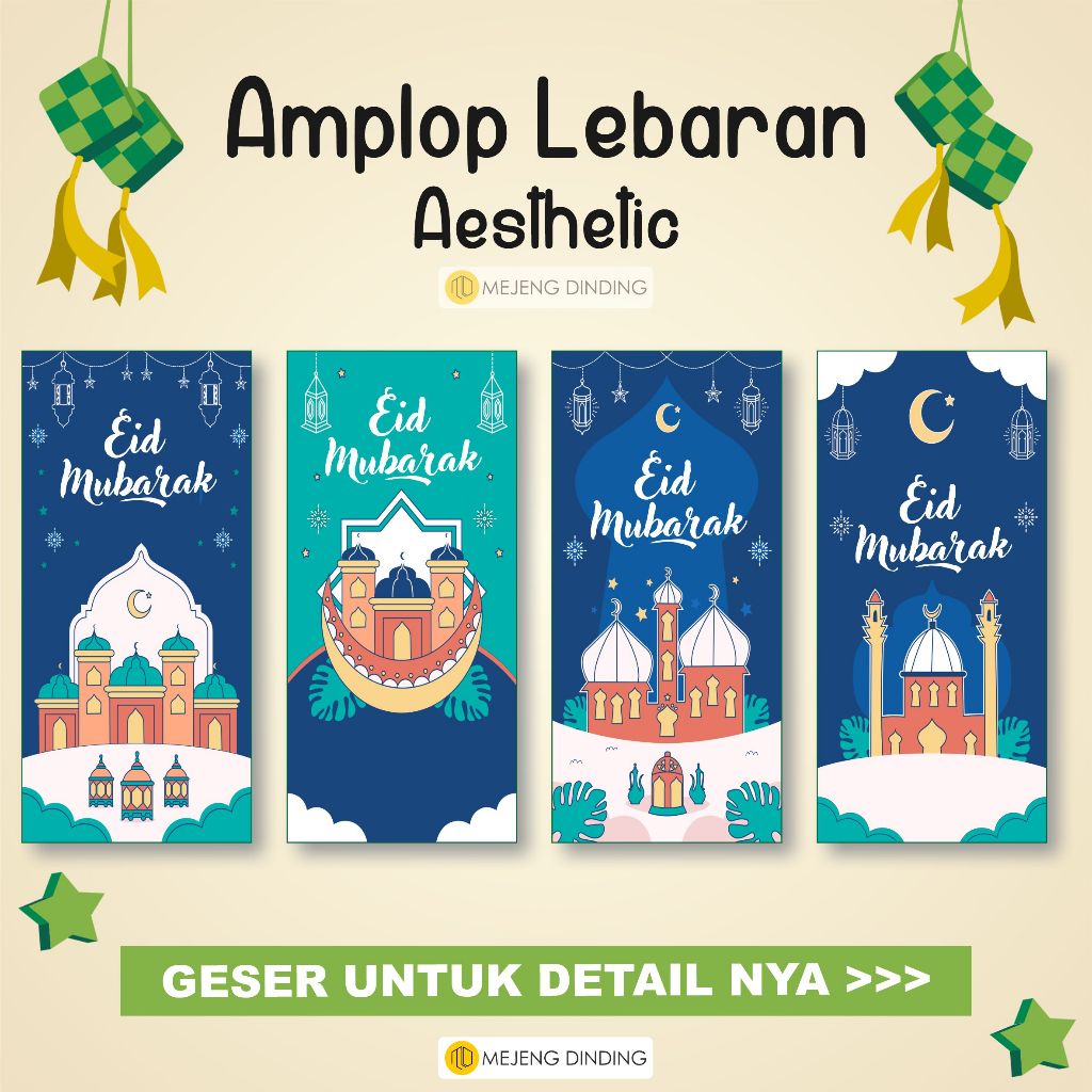 

Amplop Lebaran Karakter Lucu / Uang Tidak Di Lipat / Amplop Angpau Lebaran Klasik / Amplop Lebaran 2024 Unik Aesthetic 1 Pack / Amplop Hari Raya Idul Fitri 2024 2025 2026 / Amplop THR Lebaran / AMPLOP LEBARAN KARTUN 2