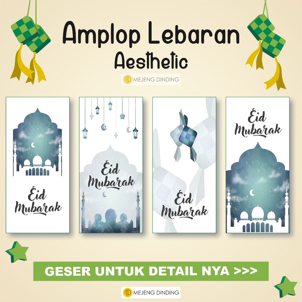 

Amplop Lebaran Karakter Lucu / Uang Tidak Di Lipat / Amplop Angpau Lebaran Klasik / Amplop Lebaran 2024 Unik Aesthetic 1 Pack / Amplop Hari Raya Idul Fitri 2024 2025 2026 / Amplop THR Lebaran 5