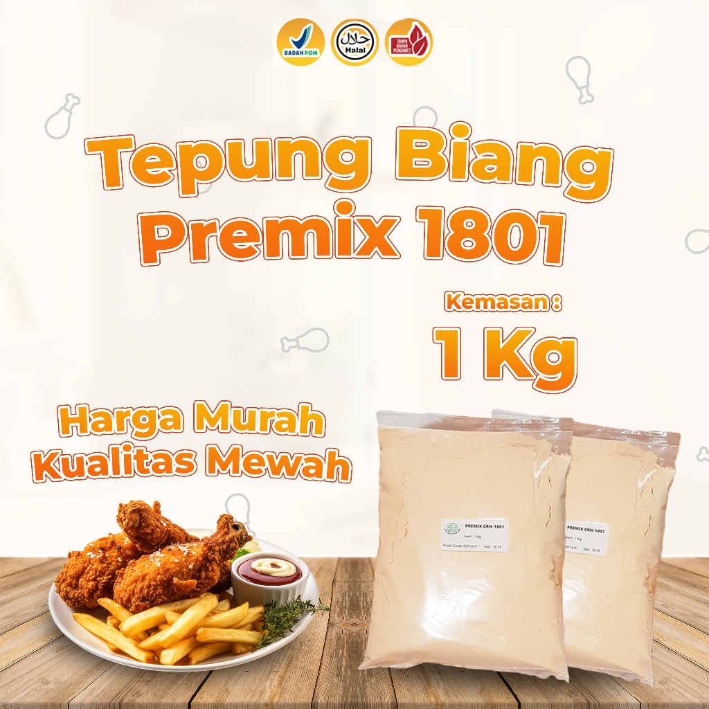 

Tepung biang / Premix 1801 / Tepung Super / 1 Kg / Harga Murah Kualitas Mewah