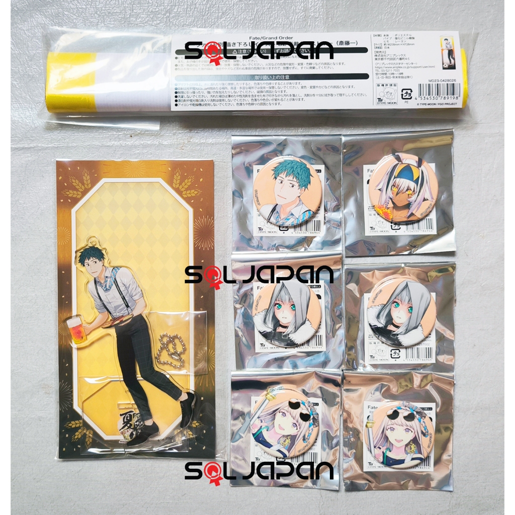 Fate FGO Fes 2023 Acrylic Stand Badge Tapestry Hajime Saitou Set of 3