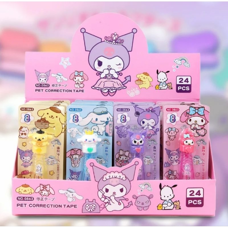 

Lovely- Tipex kertas cinnamoroll kuromi melody / tipex kertas roll murah