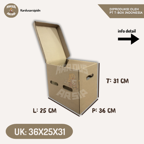 

Kardus Arsip / Dus arsip / Box File / Kotak dokumen (UK 36x25x31cm)