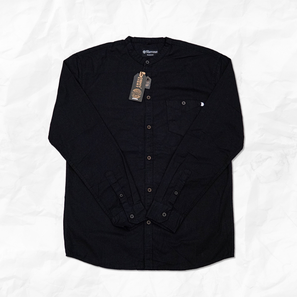 (BISA COD) KEMEJA KOKO POLOS LENGAN PANJANG PREMIUM BRILL EIGHTY EIGHT