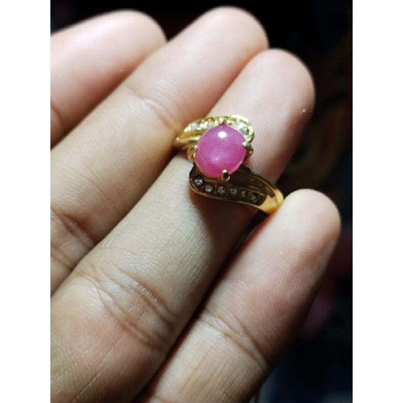 cincin cewek batu asli ruby