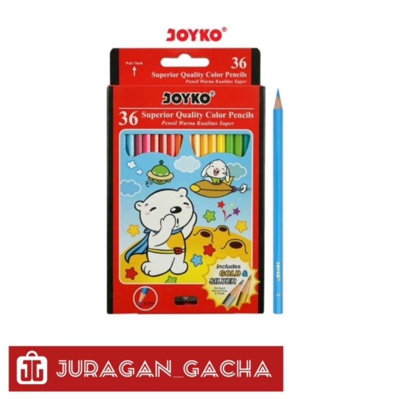 

Pensil Warna Joyko CP-36PB Color Pencils 36 Warna - JG