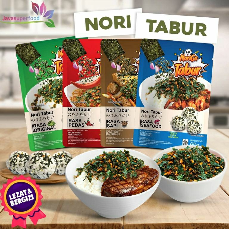 

New event Nori Tabur Rumput Laut Panggang 6gr Norigo Halal