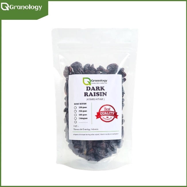 

GROSIR MURAH Dark Raisin Kismis Hitam Kering 25 Gram by Granology