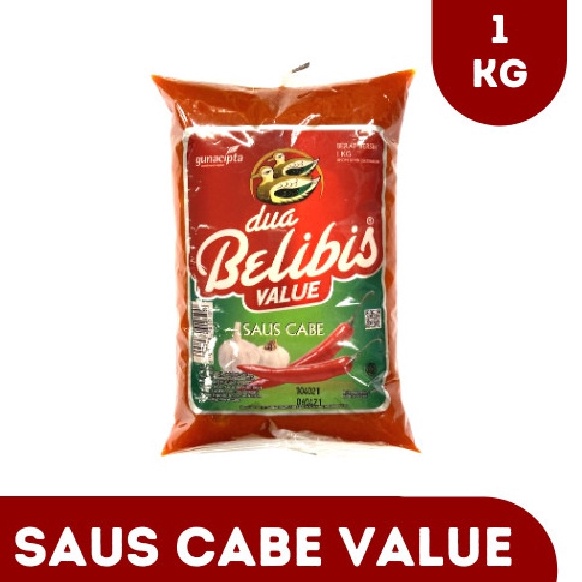 

HEMAT PROMO SAOS CABE DUA BELIBIS VALUE 1KG POUCH CHILLI SAUCE
